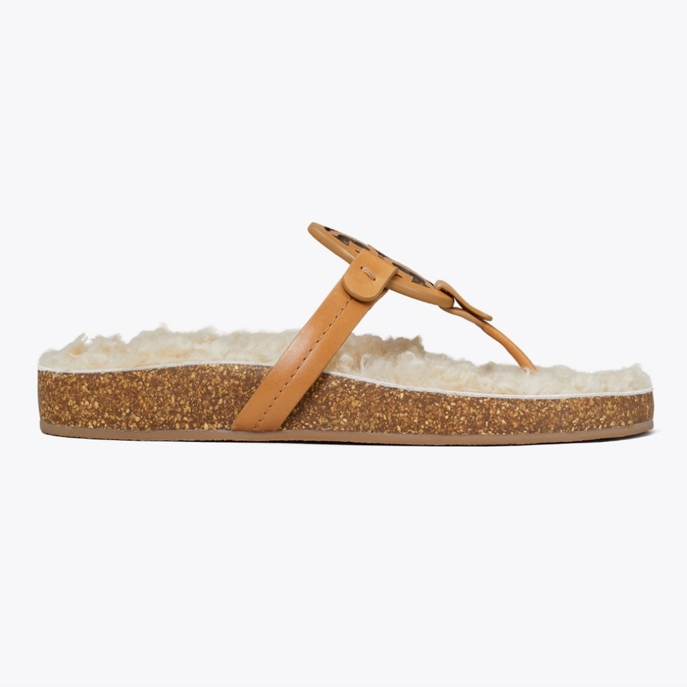 NWT Tory Burch Miller Cloud Shearling Sandals - Picture 5 of 10